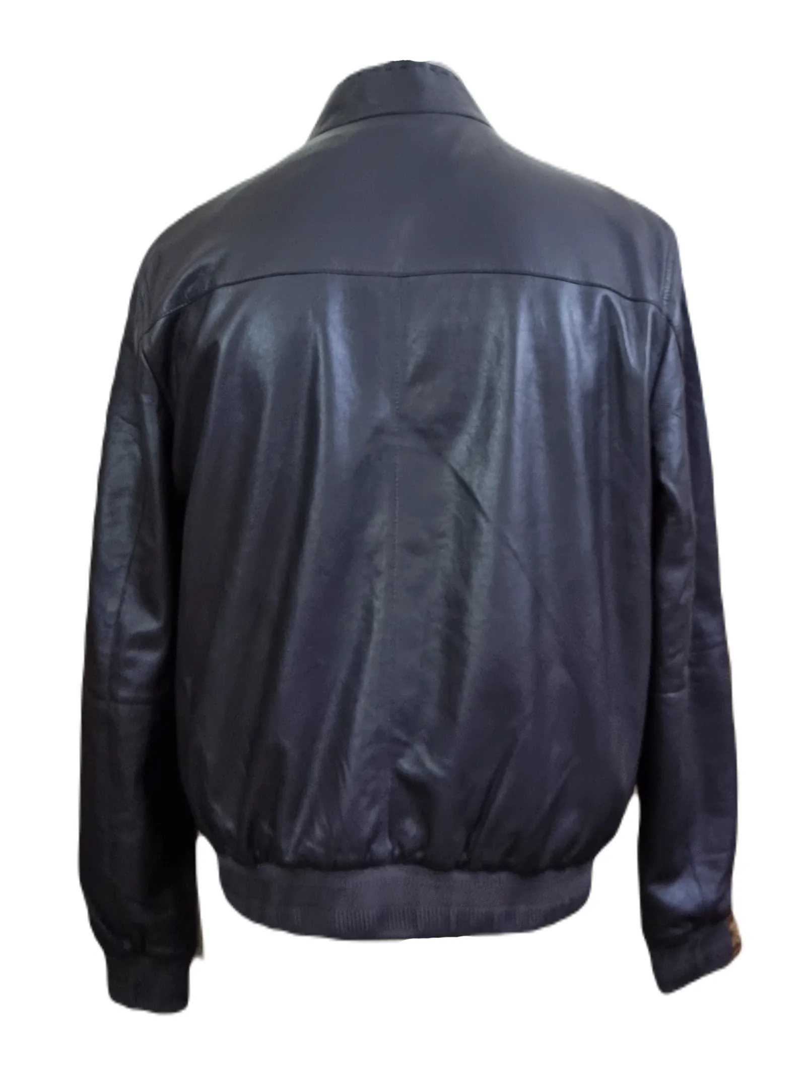 Mens Bomber Jacket Biker Style Lambskin Brown Leather Slim Fit Casual Stylish Jacket - ELM43