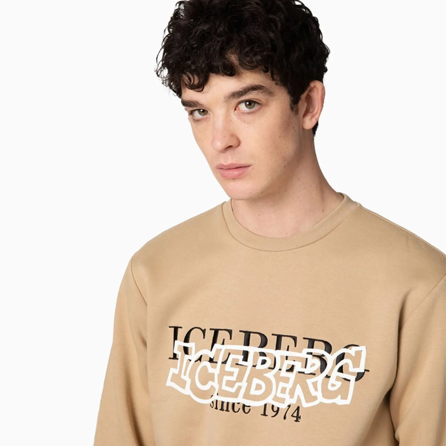 Men's Crew Neck Sweatshirt With Institutional Logo