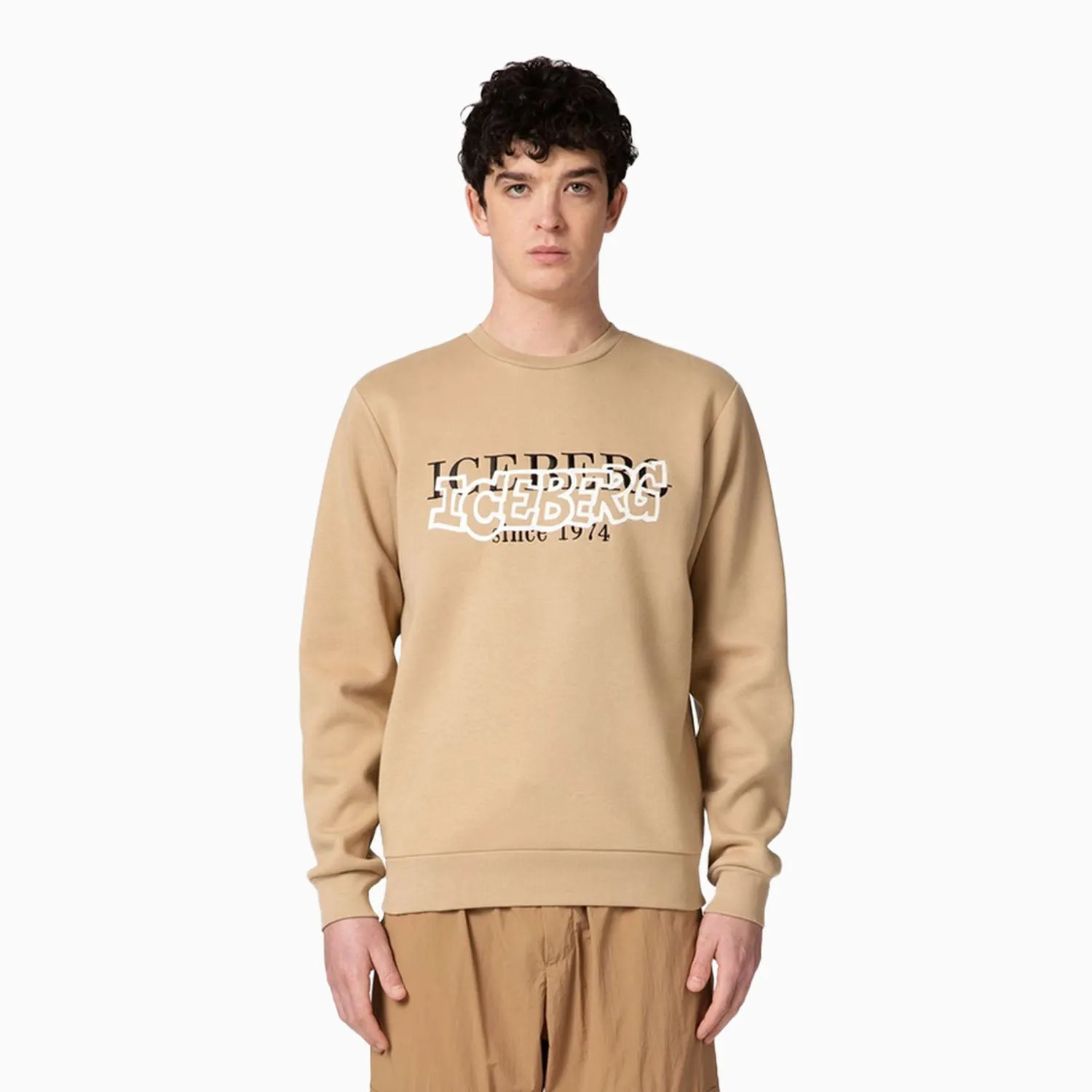 Men's Crew Neck Sweatshirt With Institutional Logo