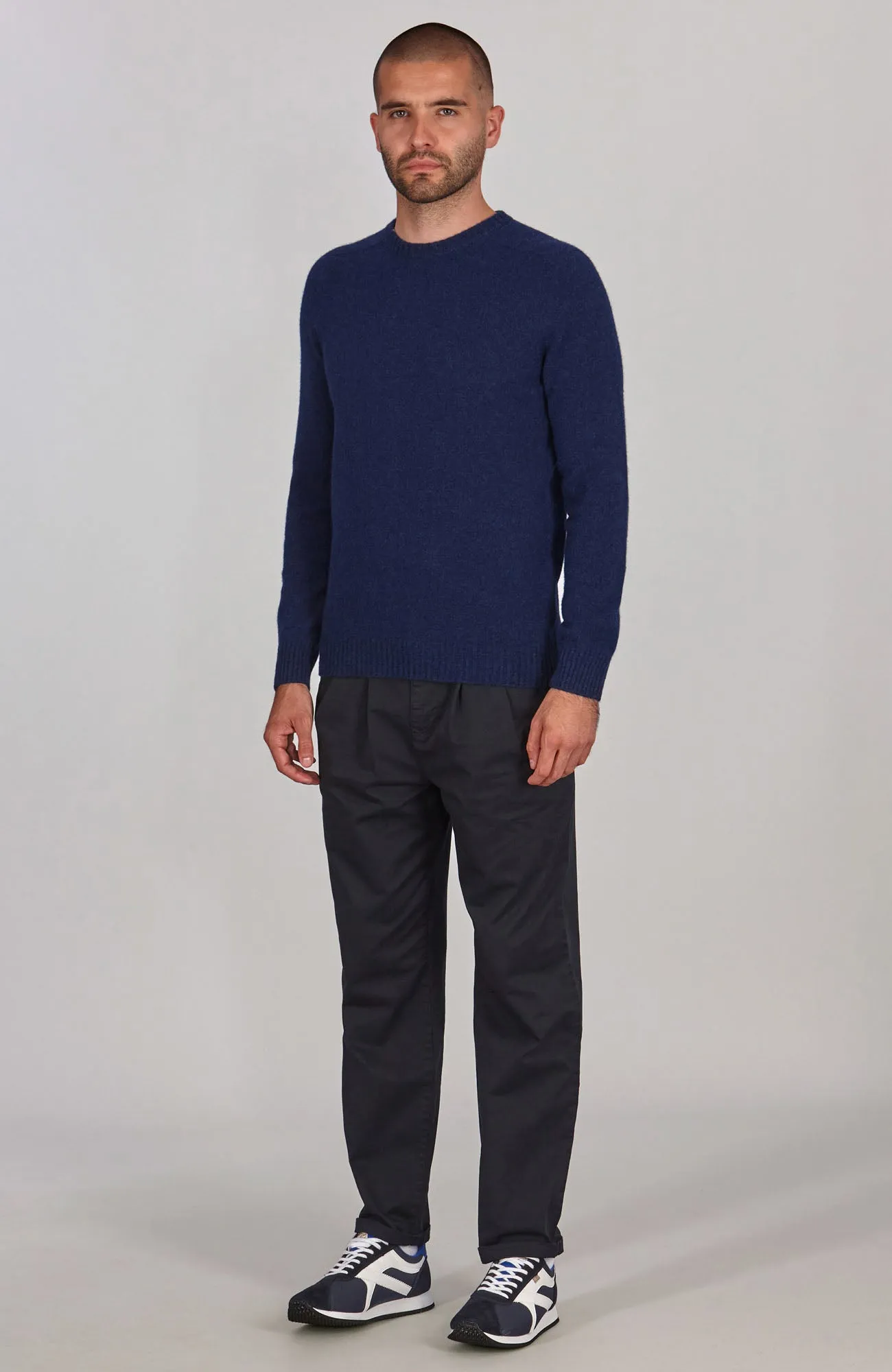 Mens Lambswool Saddle Shoulder Jumper