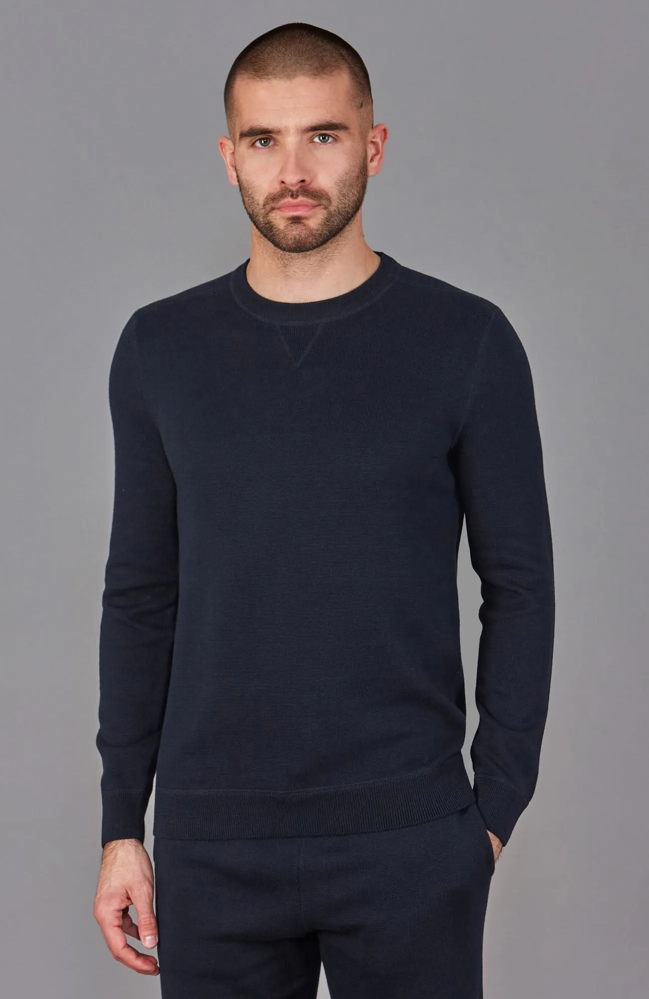 Mens Midweight Cotton Loopback Knitted Sweatshirt