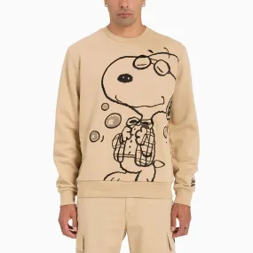 Men's Snoopy Cotton Crewneck Sweatshirt