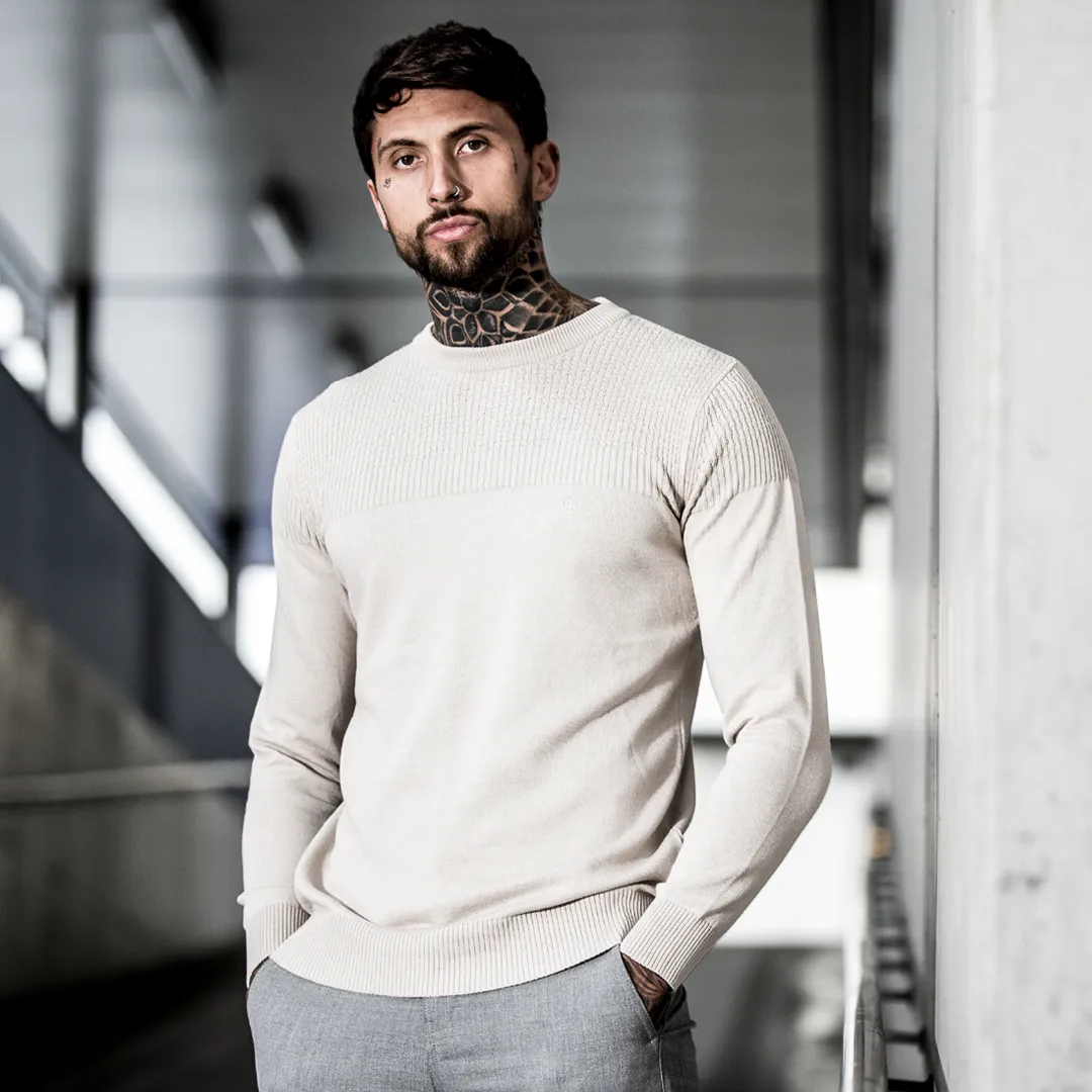 Menzo Crew Sweater - Sand