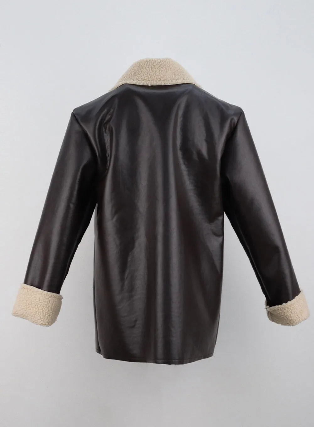 Mid-Length Faux Shearling Jacket CN328