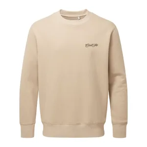 Mini Script Embroidered Sand Sweatshirt