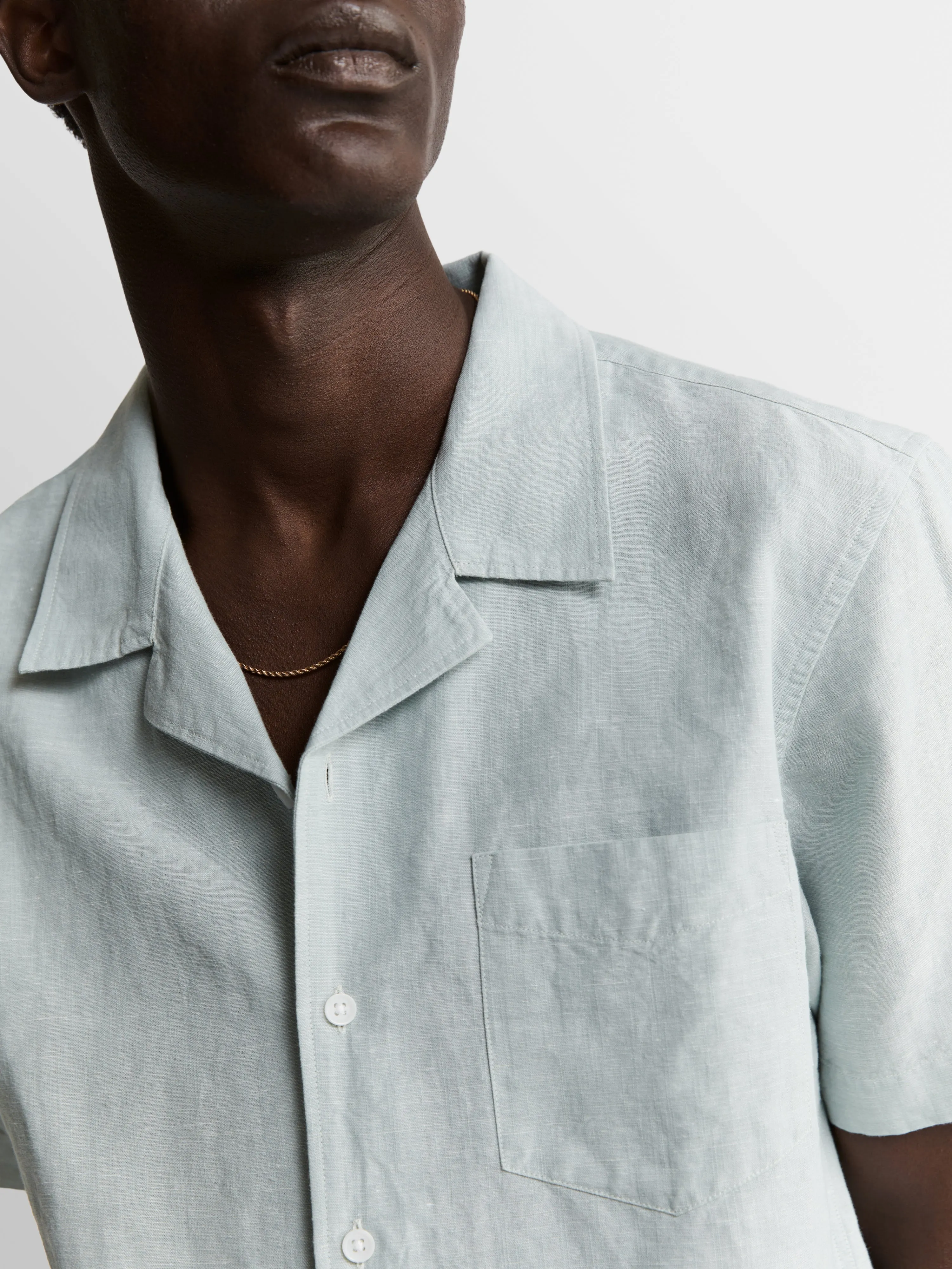 Mint Green Linen Casual Shirt