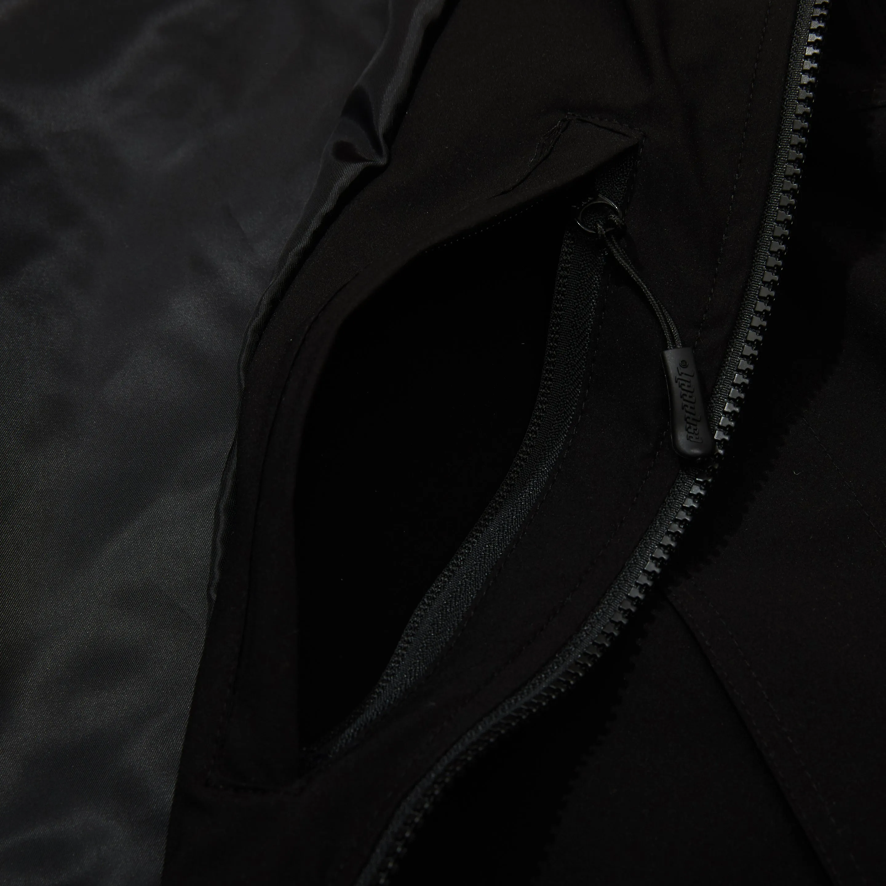 MMM WINDBREAKER HOODED STRETCH JACKET BLACK