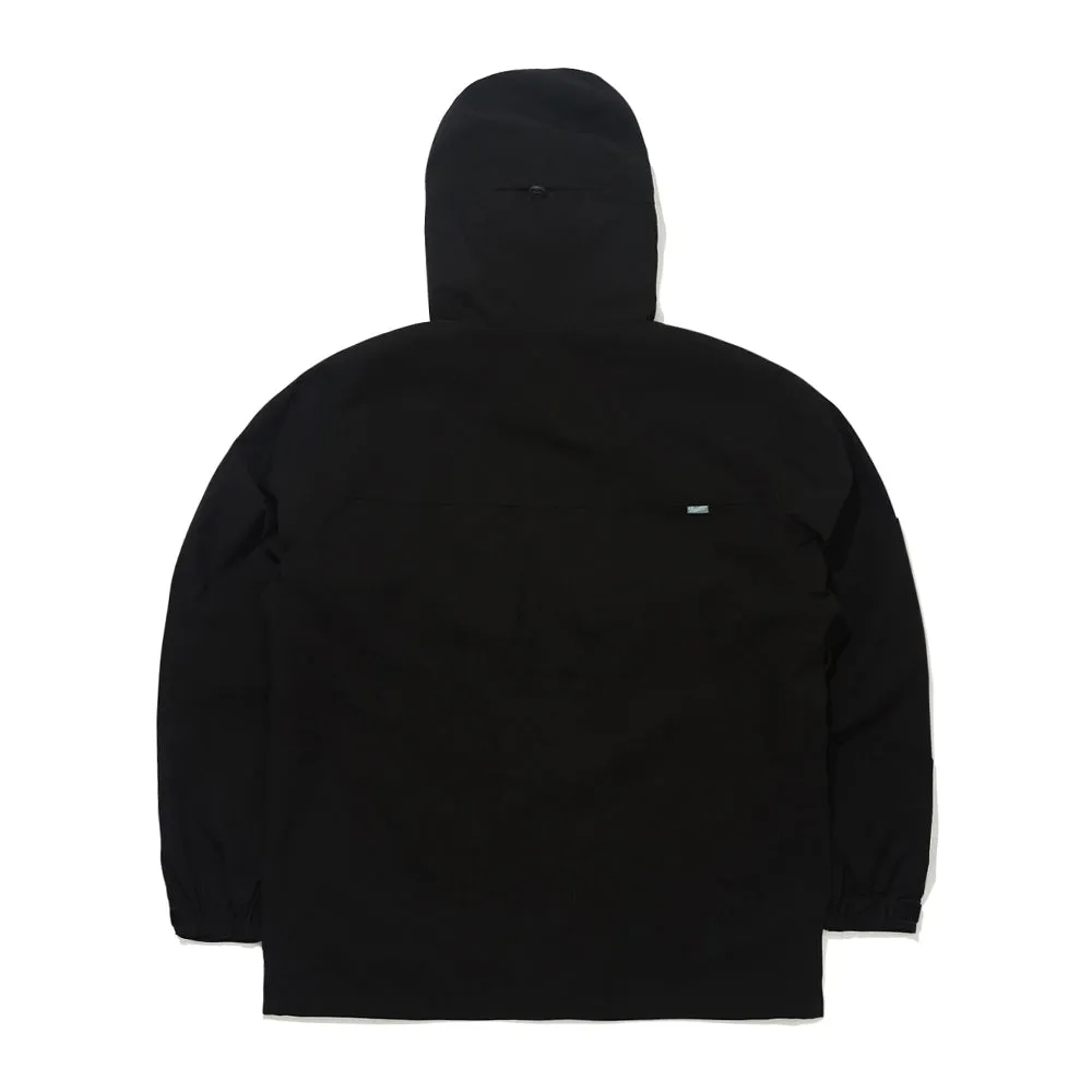 MMM WINDBREAKER HOODED STRETCH JACKET BLACK