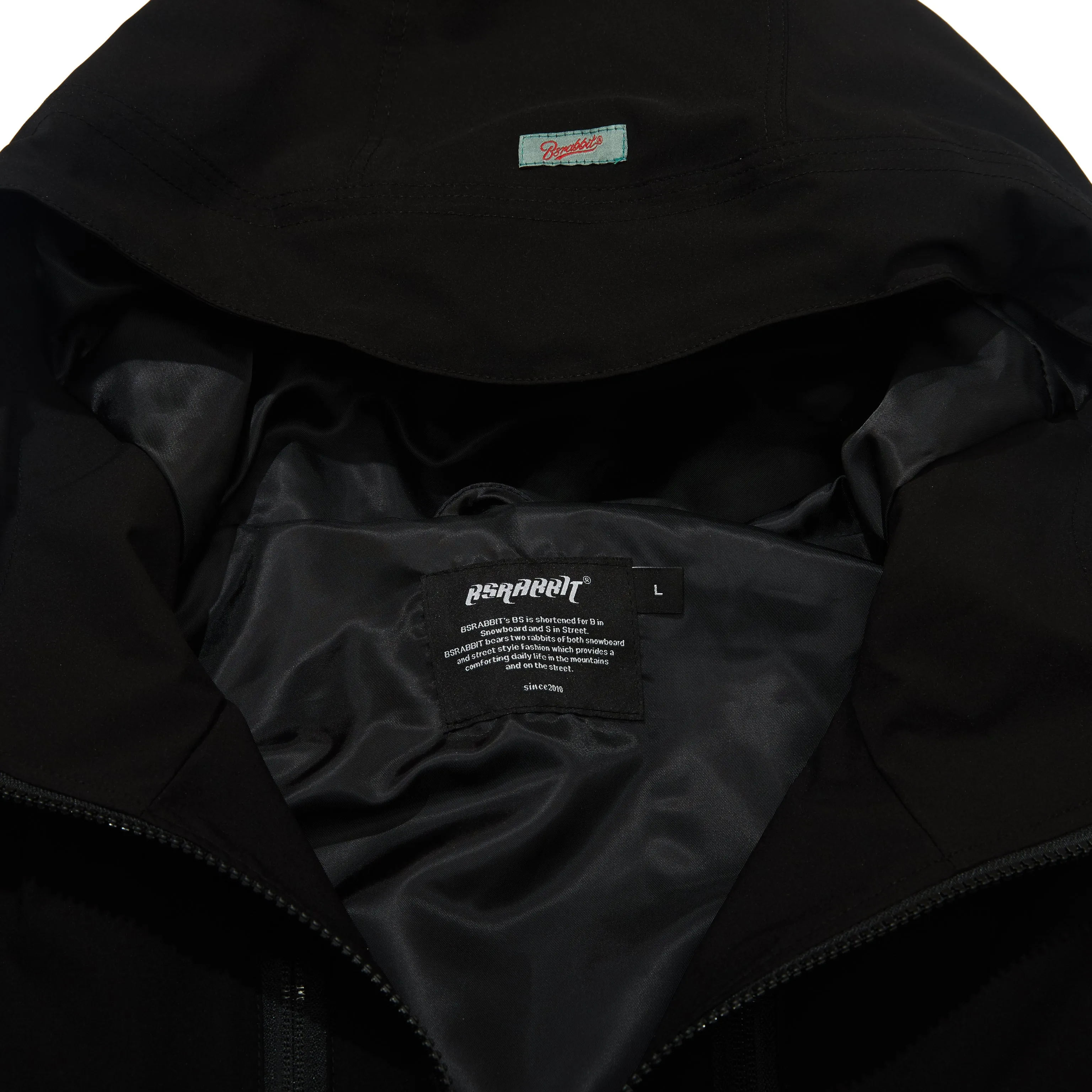 MMM WINDBREAKER HOODED STRETCH JACKET BLACK