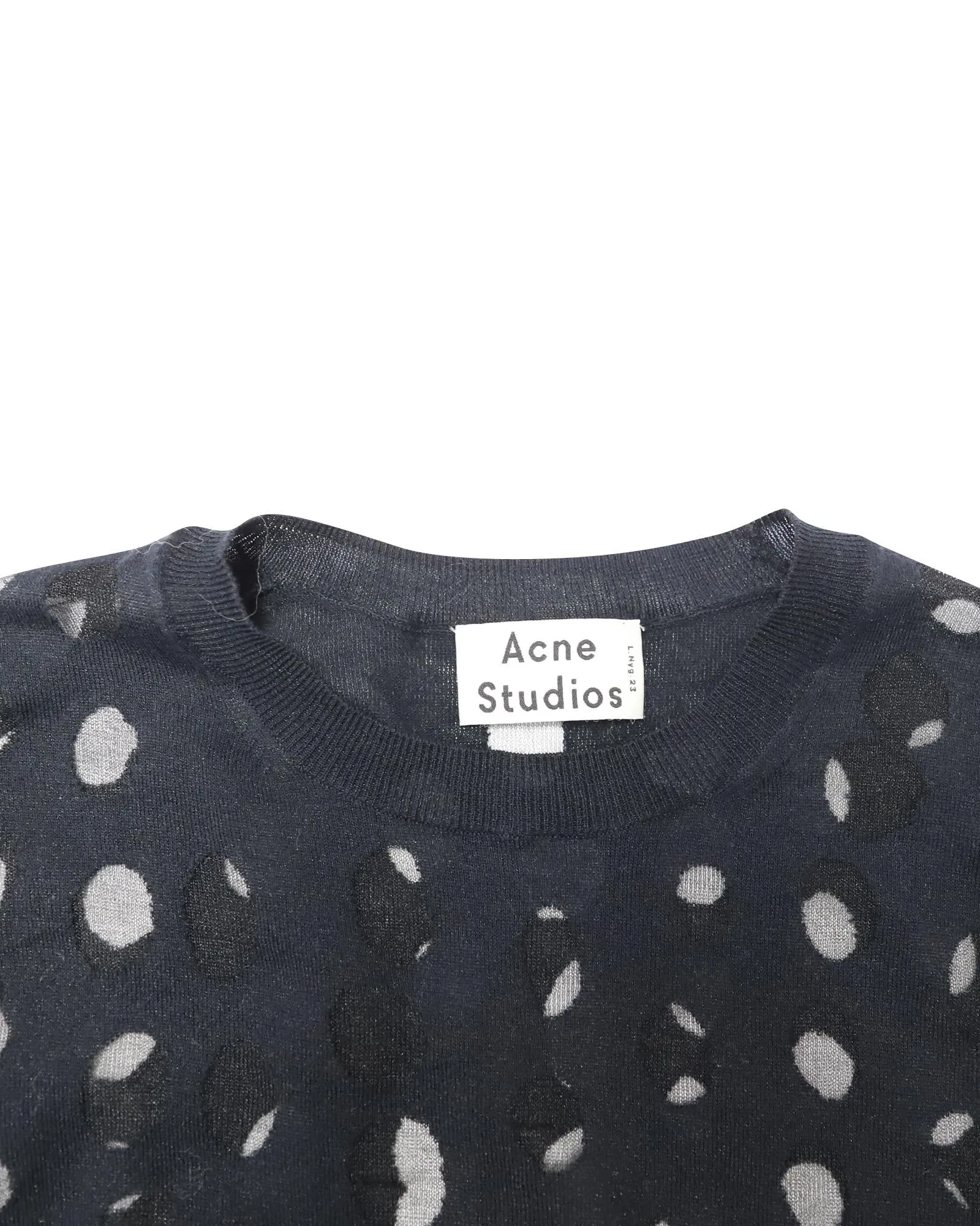 Monochromatic Polka Dot Lightweight Jumper