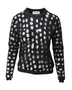 Monochromatic Polka Dot Lightweight Jumper