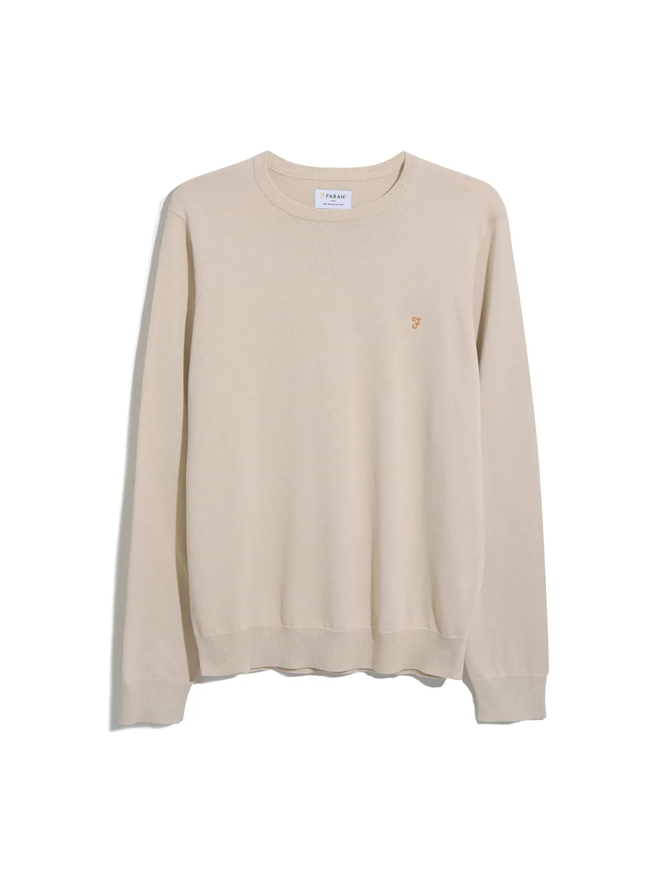 Mullen Cotton Crew Neck Jumper In Fog