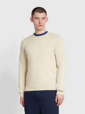 Mullen Cotton Crew Neck Jumper In Fog