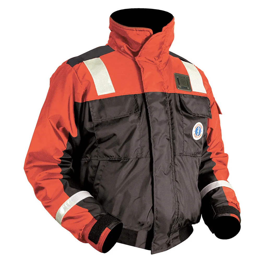 Mustang Classic Flotation Bomber Jacket w/Reflective Tape - Orange/Black - XXXL [MJ6214T1-33-XXXL-206]