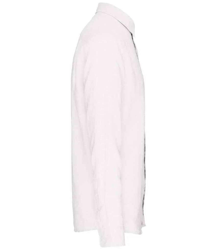 Native Spirit Long Sleeve Linen Shirt | White