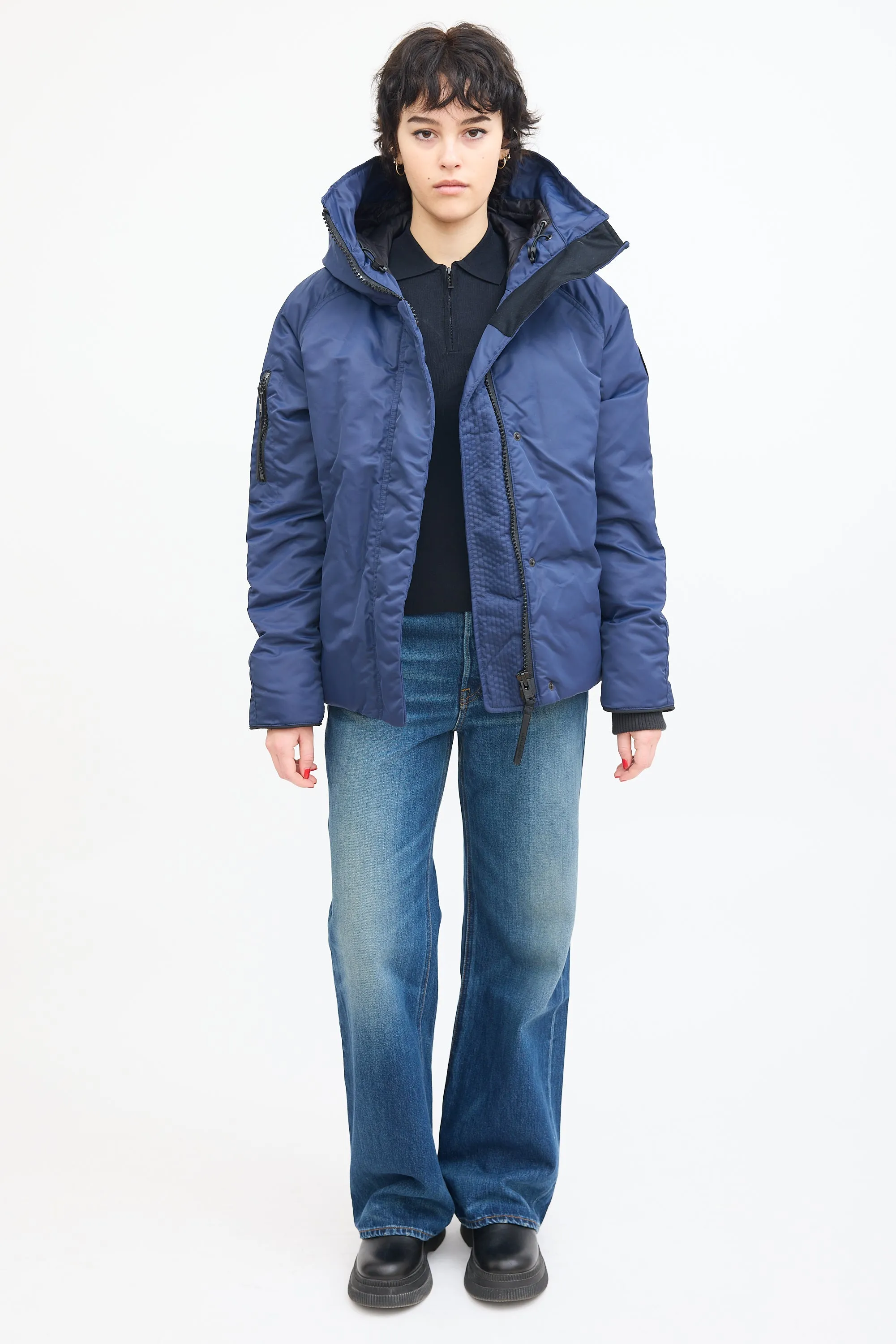 Navy Everleigh Bomber Down Jacket