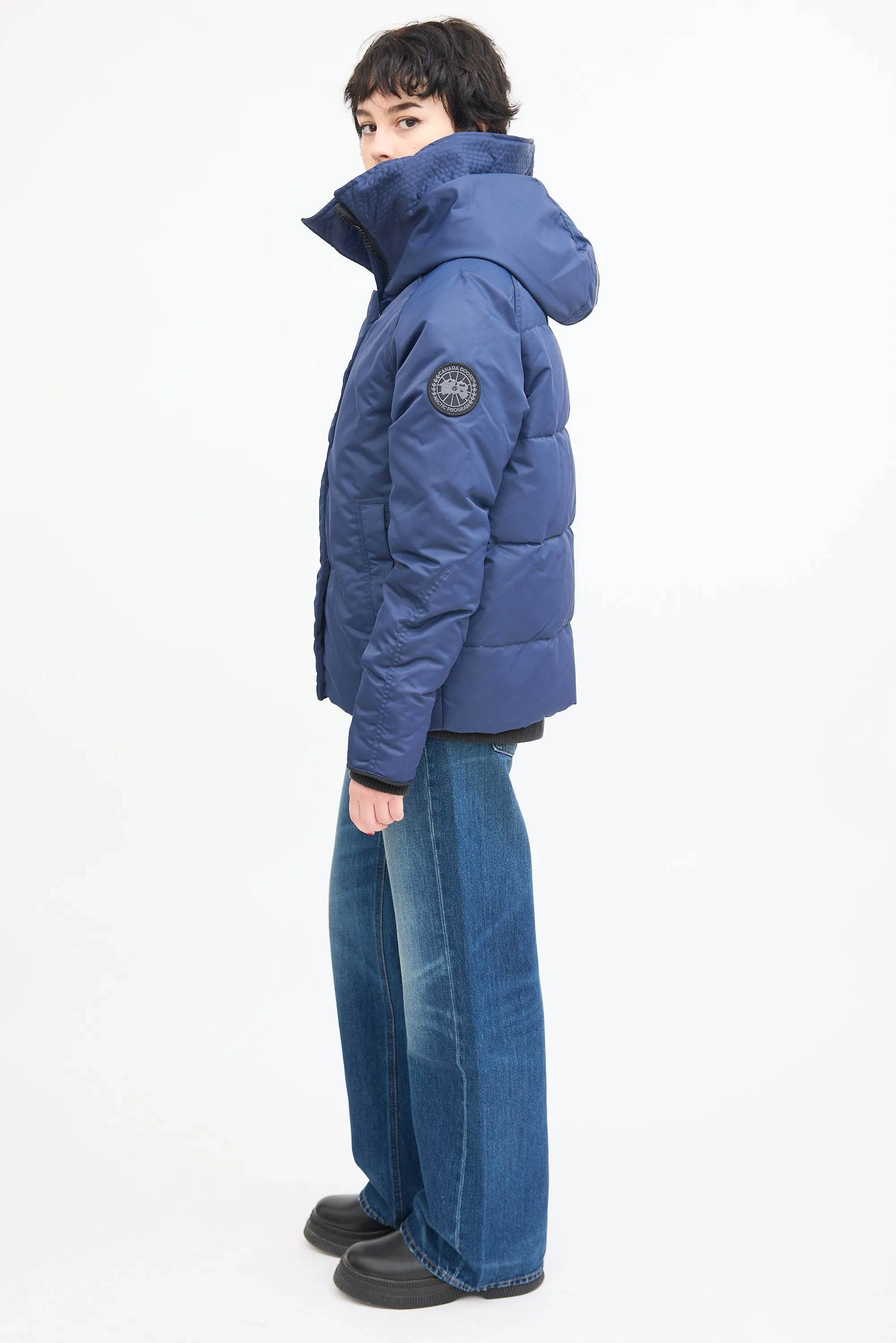 Navy Everleigh Bomber Down Jacket