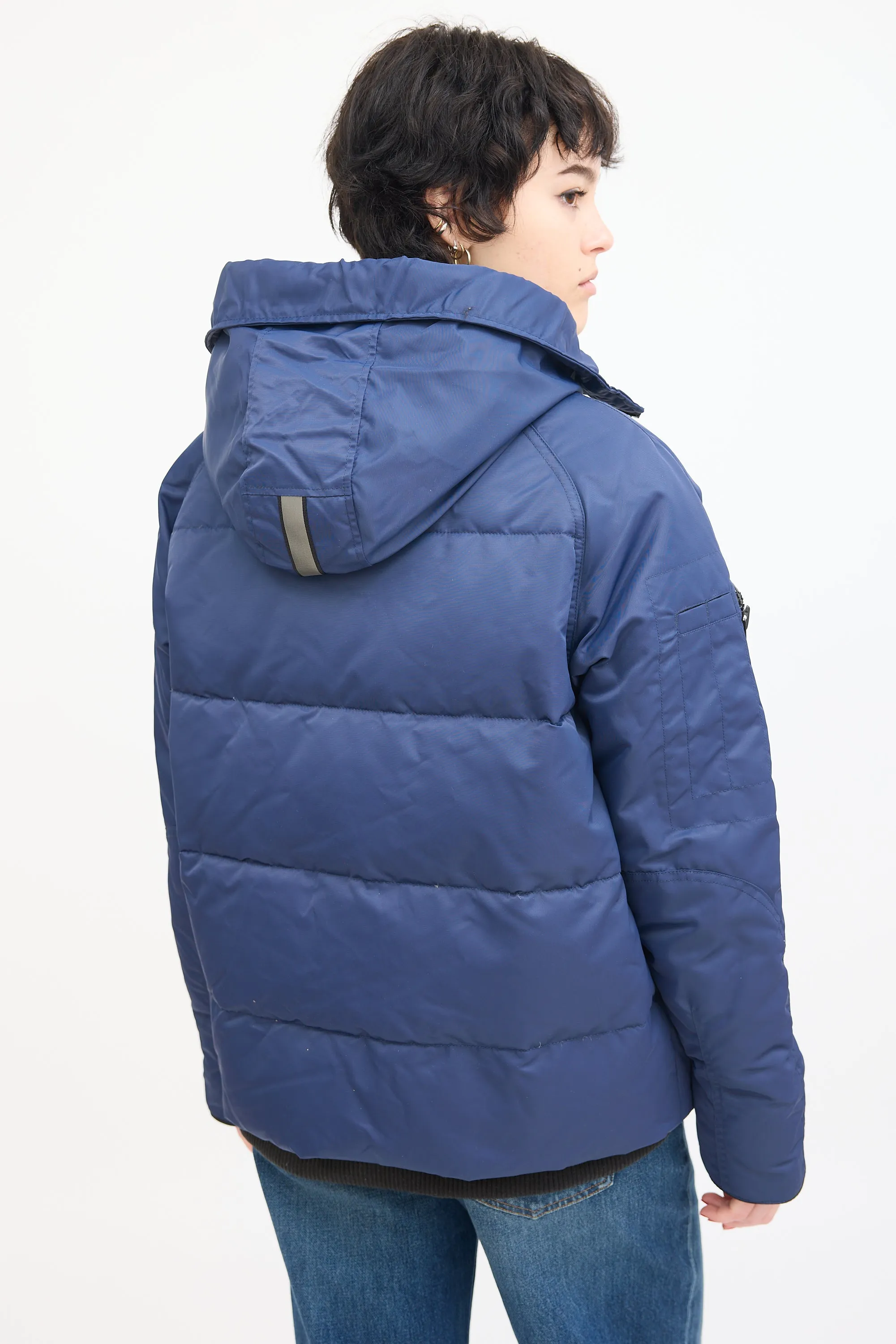 Navy Everleigh Bomber Down Jacket