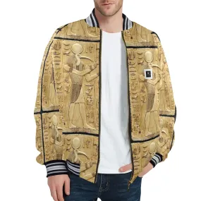 New Men's OPM Striped Trim Bomber Jacket