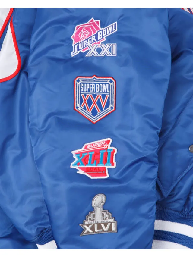 NEW YORK GIANTS X ALPHA X NEW ERA REVERSIBLE MA-1 BOMBER JACKET