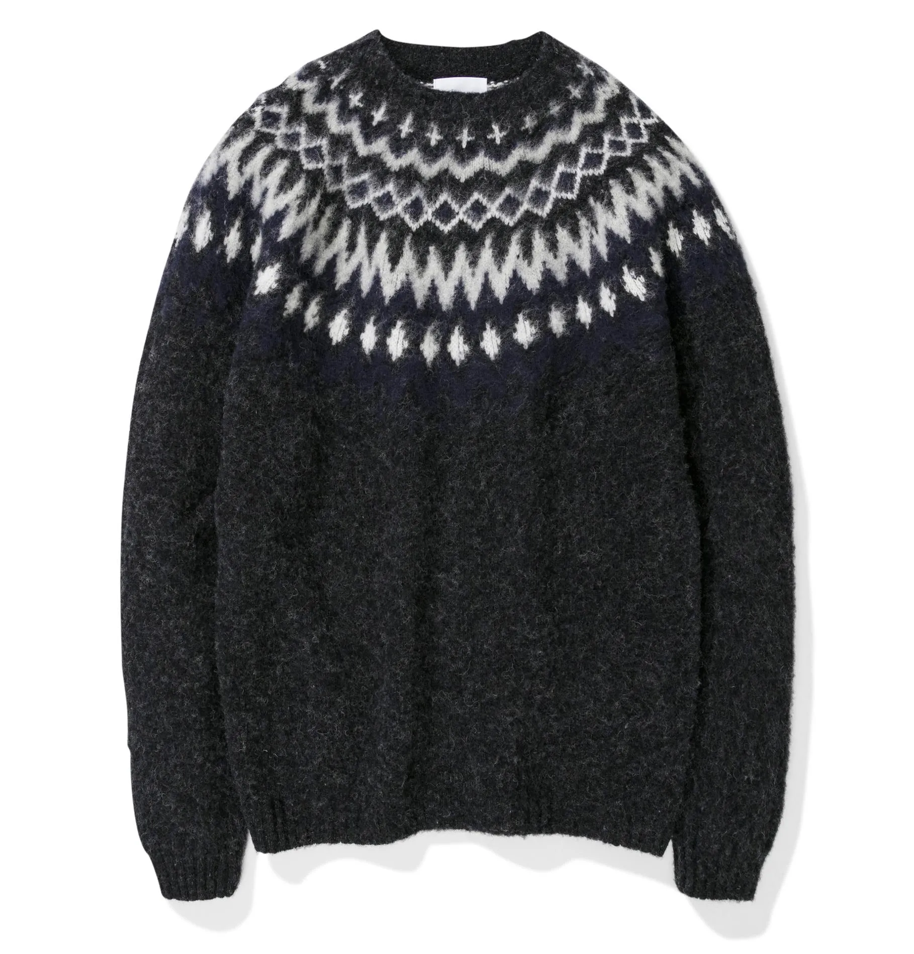 Norse Projects Birnir Fairisle Jumper – Charcoal Melange