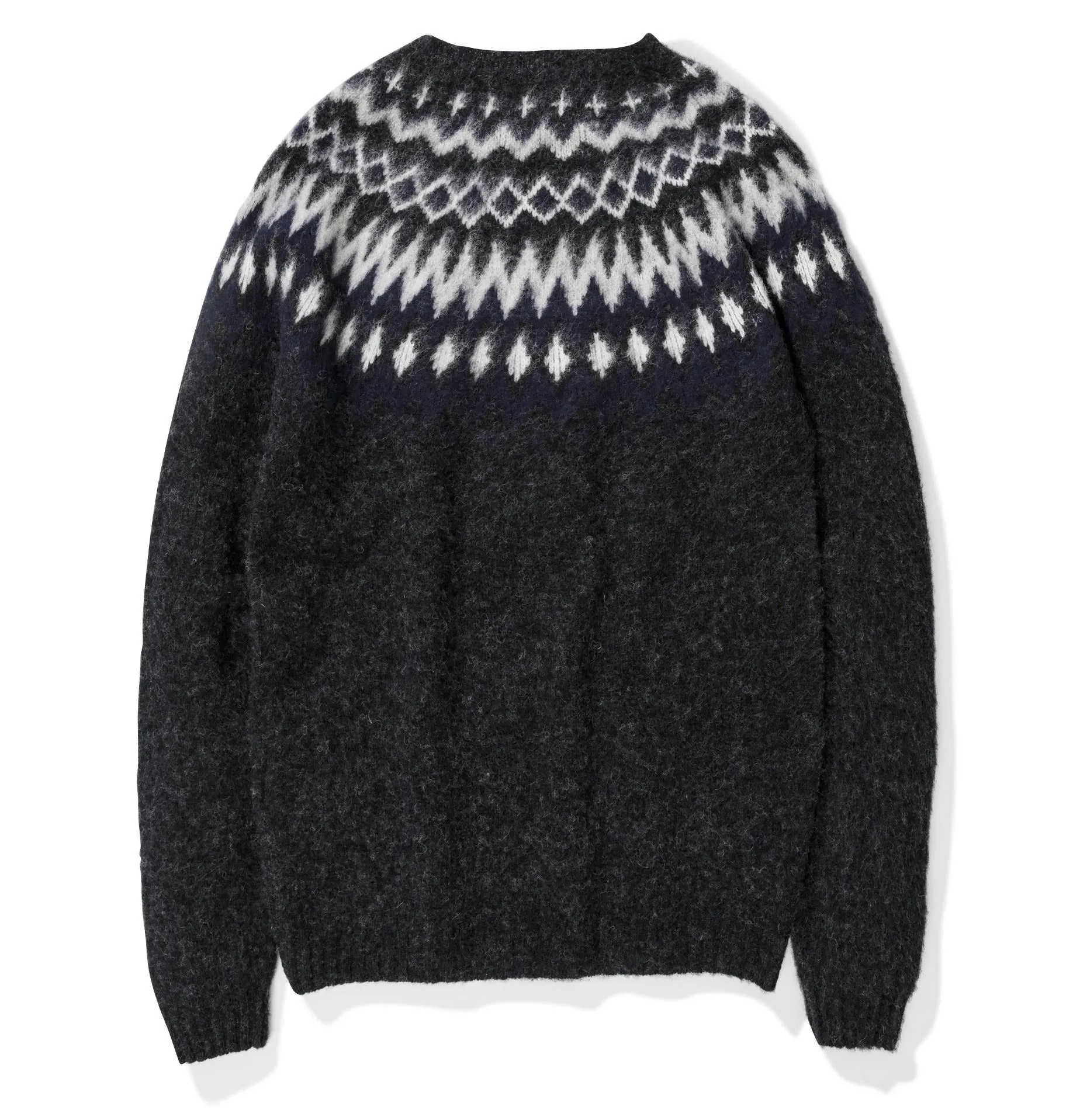 Norse Projects Birnir Fairisle Jumper – Charcoal Melange