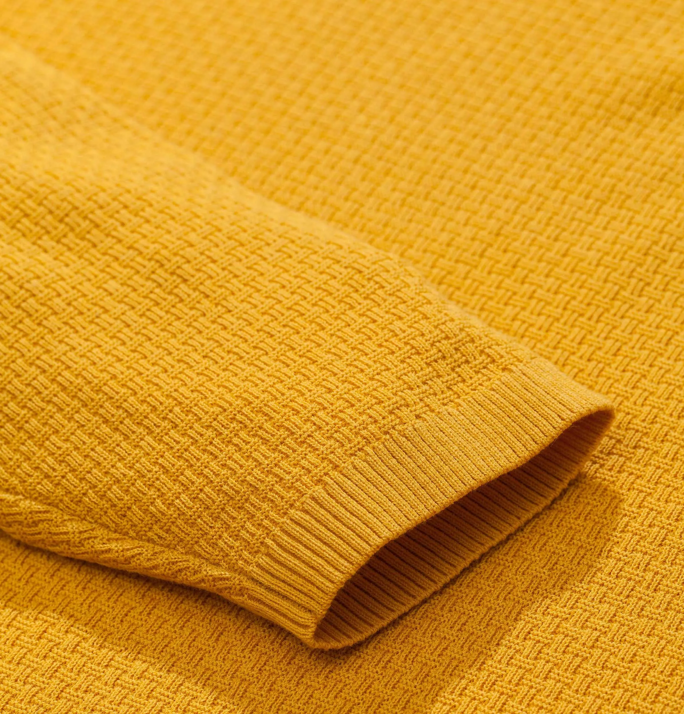 Norse Projects Sigfred Cotton Texture Jumper – Sunrise Yellow