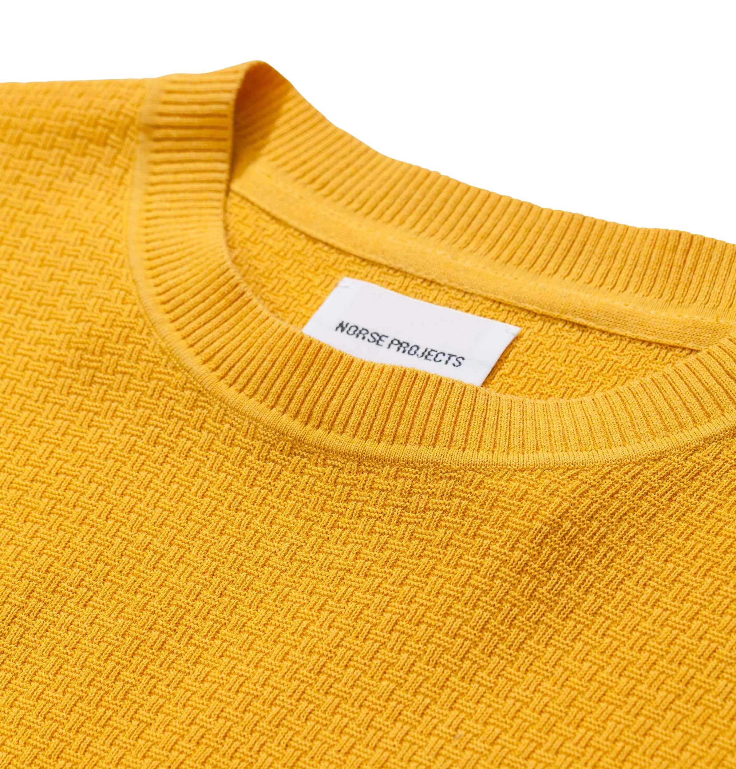 Norse Projects Sigfred Cotton Texture Jumper – Sunrise Yellow