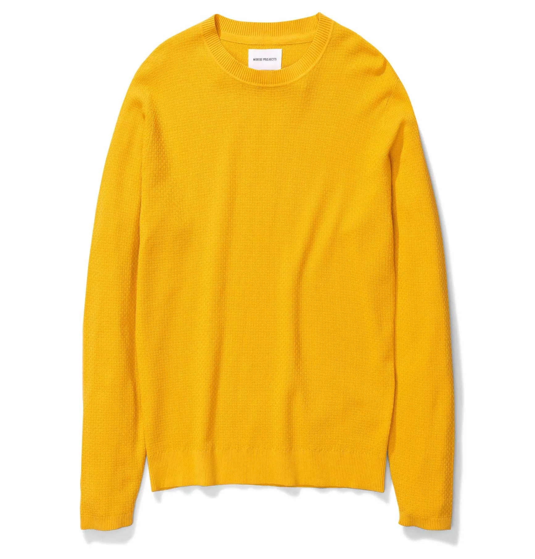 Norse Projects Sigfred Cotton Texture Jumper – Sunrise Yellow