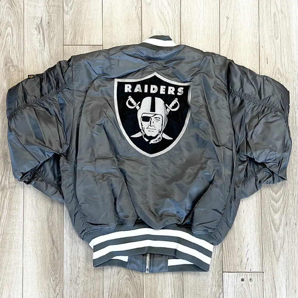 Oakland Raiders New Era Cap X Alpha Industries EXCLUSIVE Bomber Jacket (Team Color)