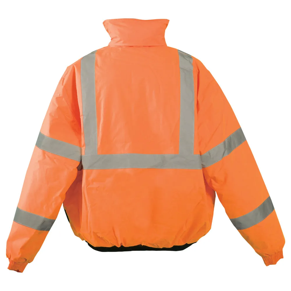 OccuNomix Value Black Bottom Bomber Jacket - Yellow / Orange - Type R Class 3 - LUX-250-JB