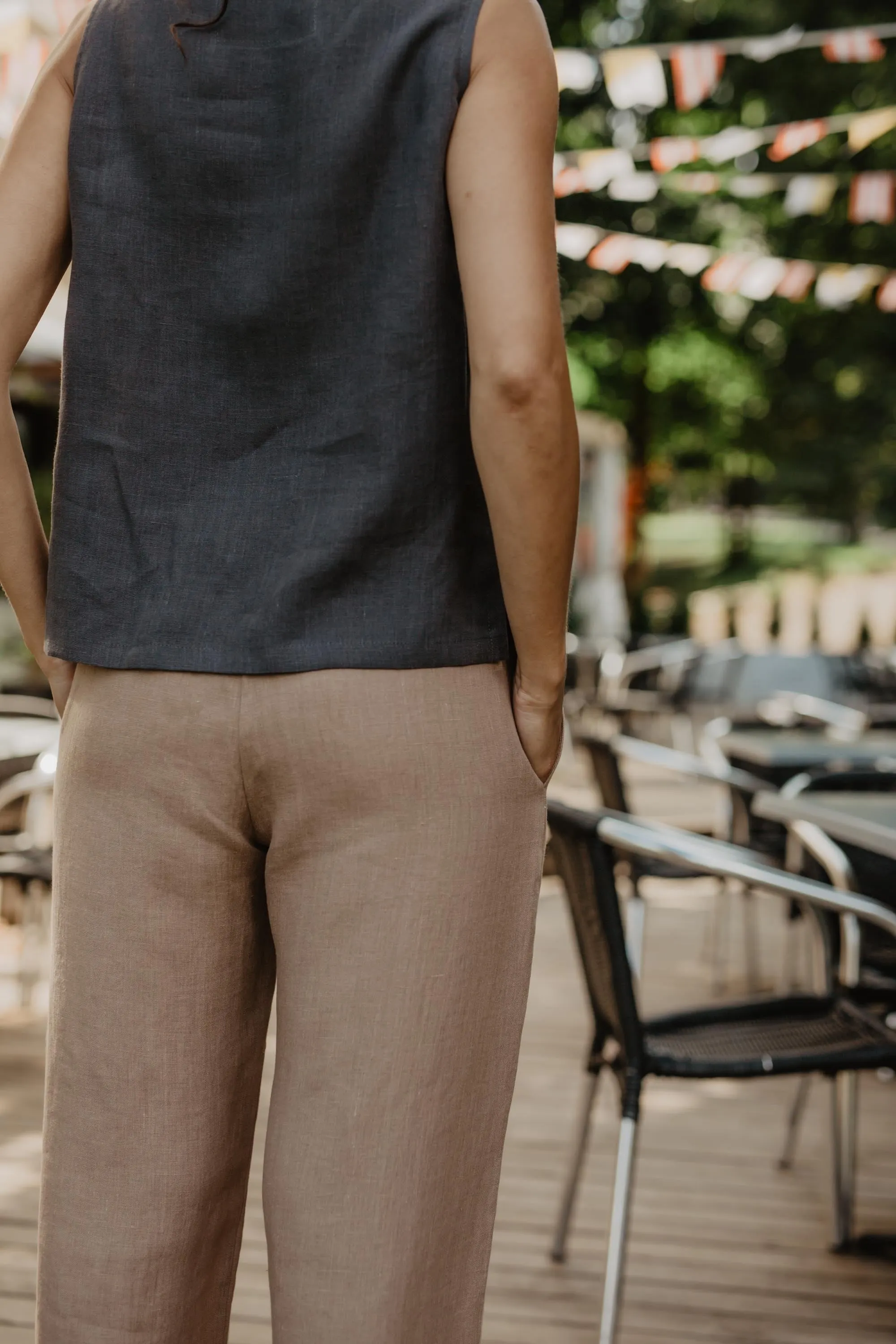 Oulu super long linen pants by AmourLinen