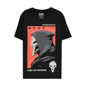 Overwatch Reaper Shadow Profile Black T-Shirt