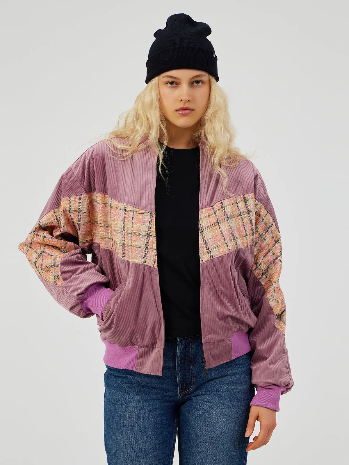 PINK UNISEX BOMBER JACKET XS