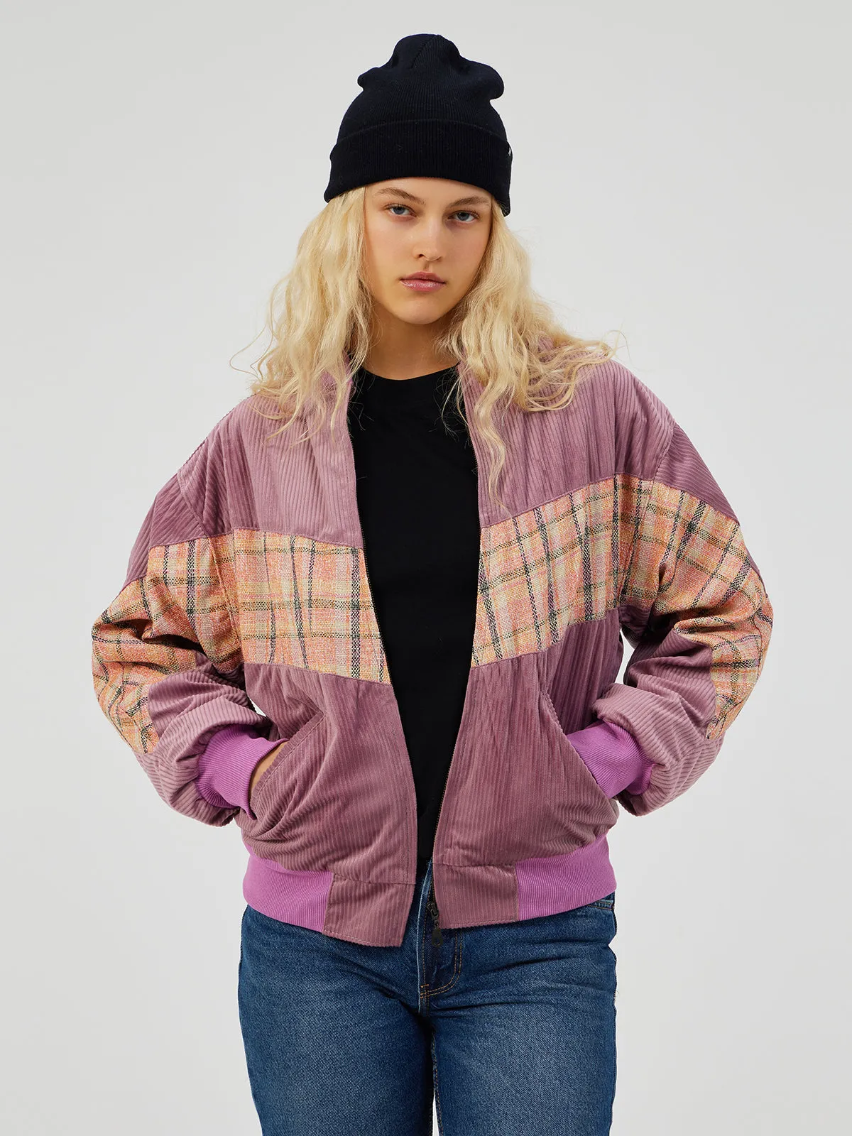 PINK UNISEX BOMBER JACKET XS