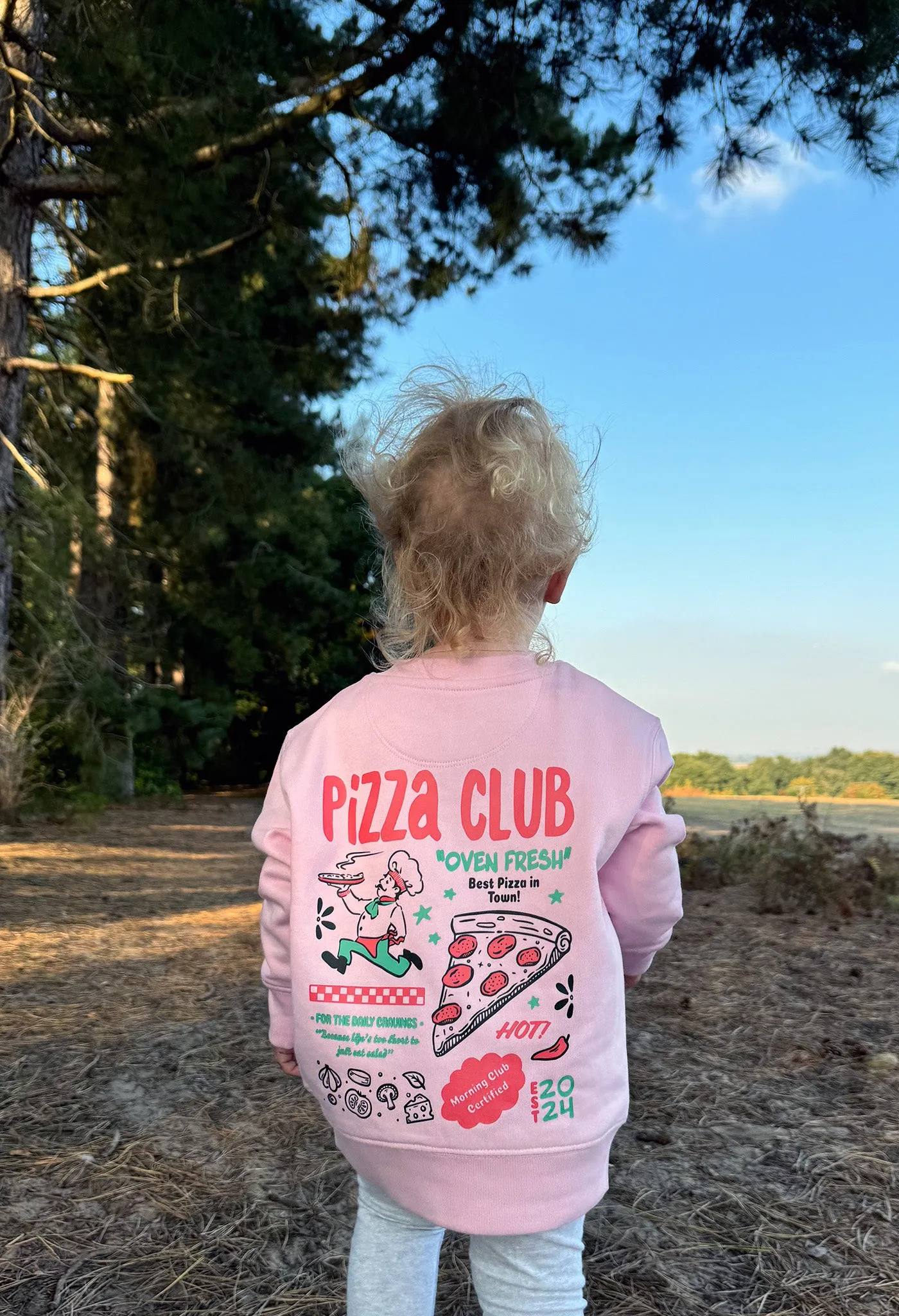 Pizza Club Organic Cotton Childrens Sweatshirt