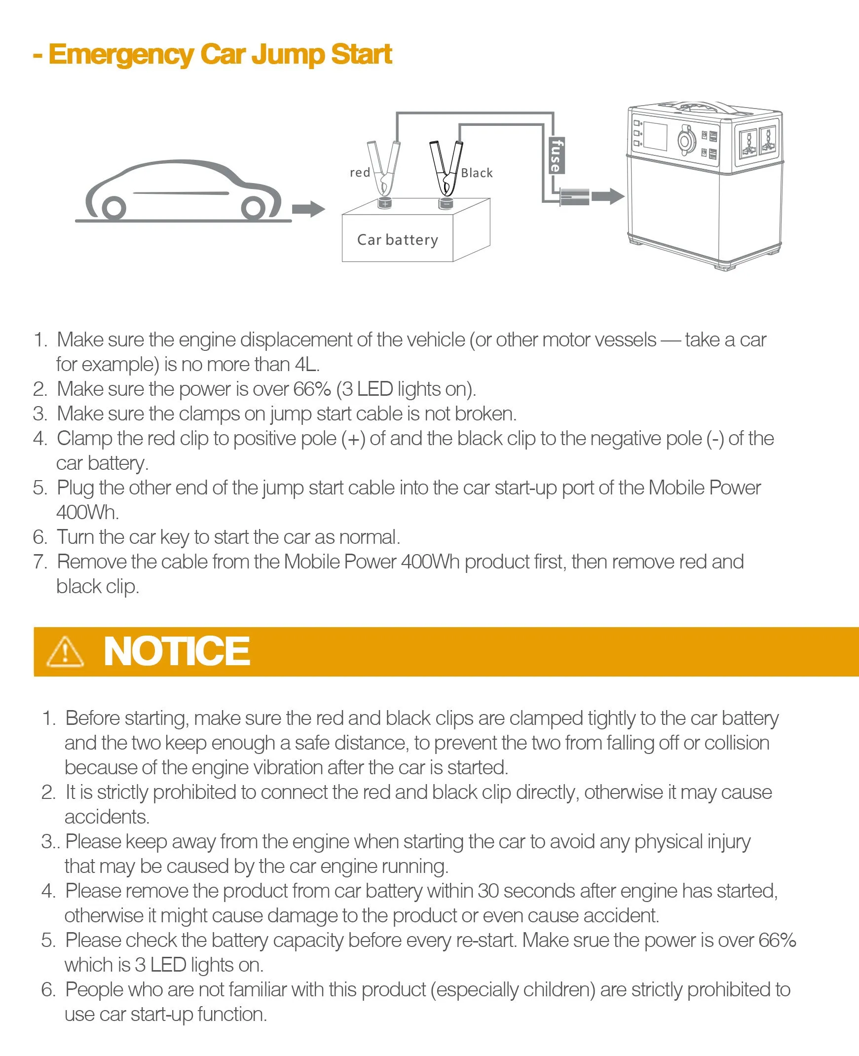 Portable Power Supply 400Wh/100,000mAh - Charges via AC or Solar Panel