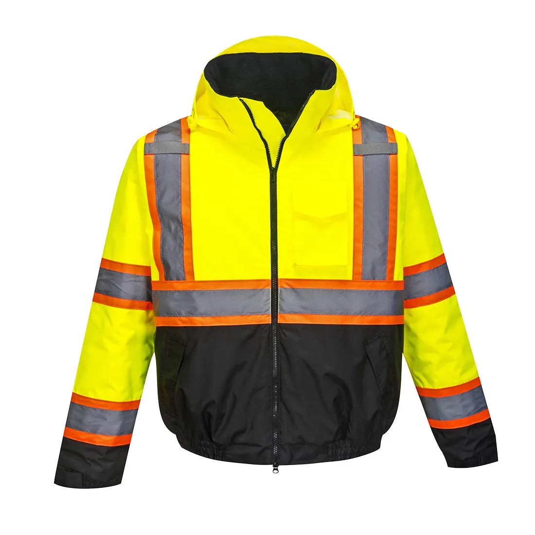 PORTWEST  Hi-Vis Contrast Tape Bomber Jacket