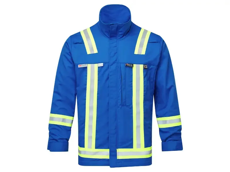 Portwest® Ultrasoft 7 oz Flame Resistance Skyline Summer Bomber Jacket - X Back - Royal Blue - IUS112