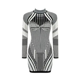 Pre Order:  Contour Patterns Bodycon Mini Dress