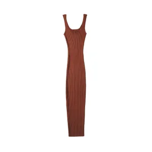 Pre Order:  Ribbed Sleeveless Midi Knit Dress