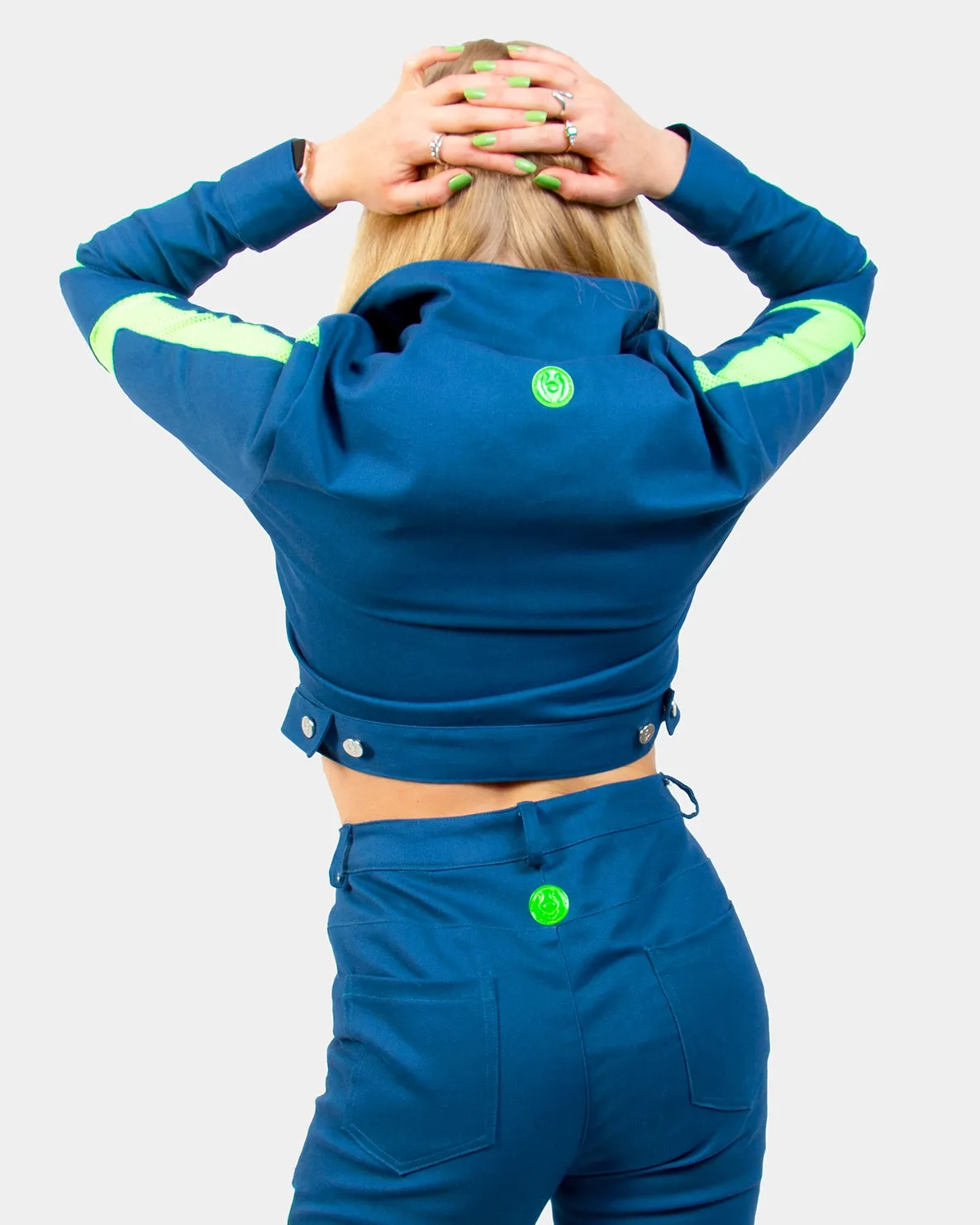 PROTECTION JACKET DENIM BLUE / GREEN MESH