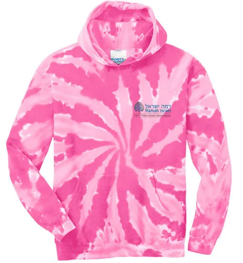 Ramah Israel TRY Tie-Dye Hooded Sweatshirt Traditional Logo