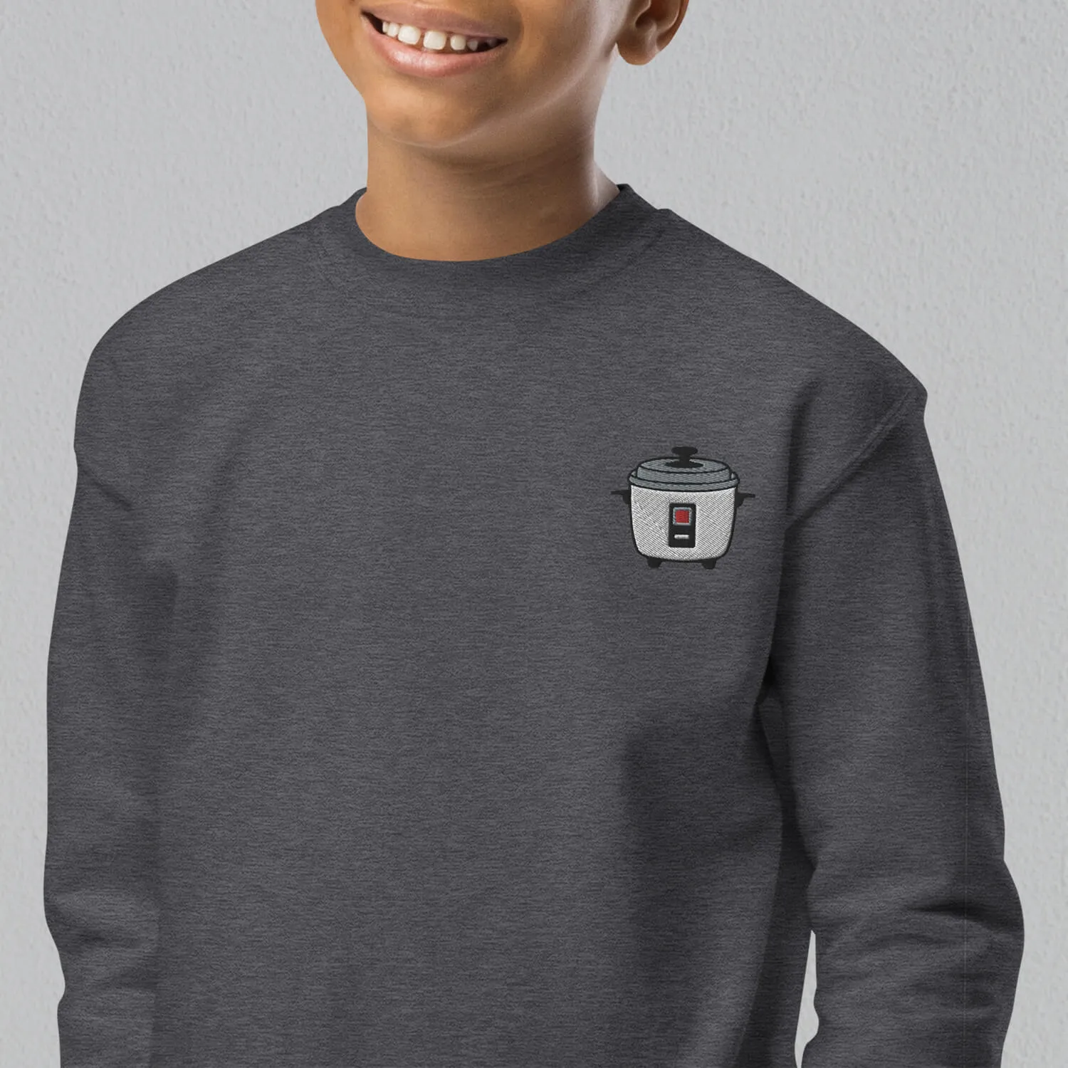 Rice Cooker Embroidered Kids Sweatshirt