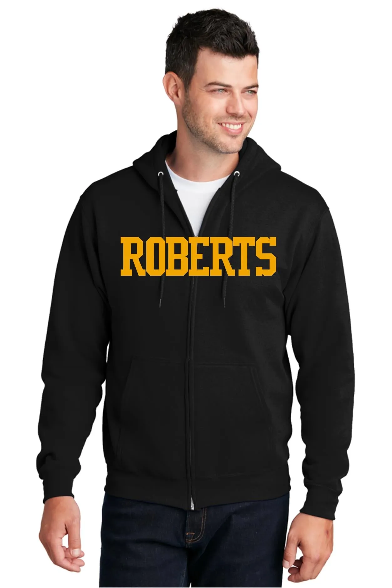 Roberts- Youth-Adult-Full-Zip Hooded Sweatshirt.