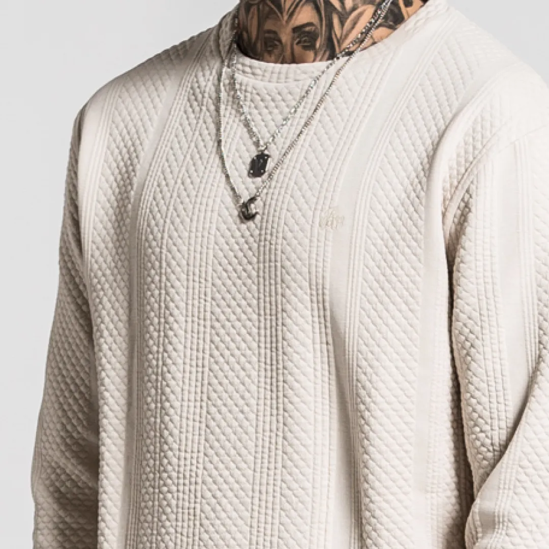 Roma Crew Sweater - White Sands