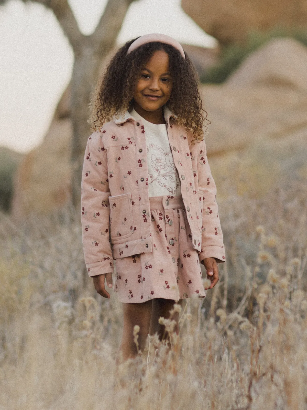 Rylee & Cru Corduroy Jacket, Blossom Embroidery