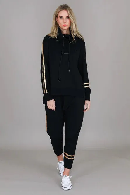 SALE - Darcy Sweater - Black Gold Stripe