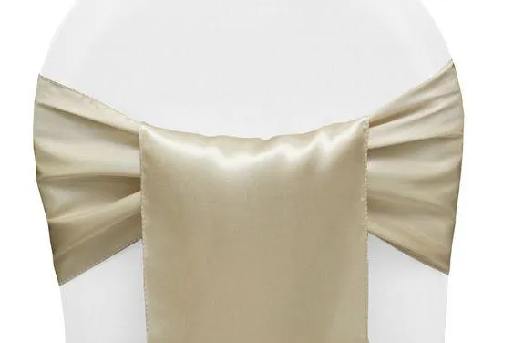 Satin chair sash 12"X108" (Cream)- SAS2