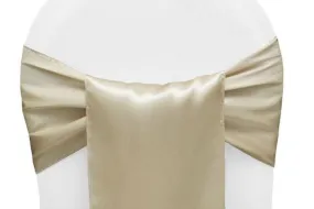 Satin chair sash 12"X108" (Cream)- SAS2